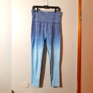 Blue Ombre Leggings Elastic WaistWomen's Size M/L Running Athlectic Yoga